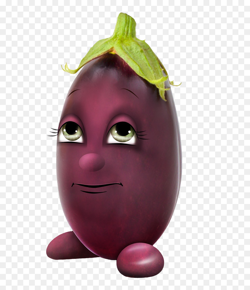 Cartoon Eggplant, HD Png Download - tomato cartoon png