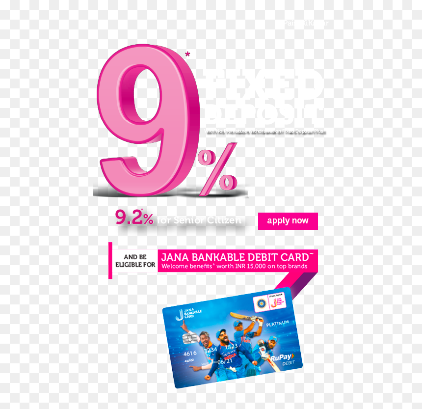 Jana Small Finance Bank Fd, HD Png Download - rupay card png