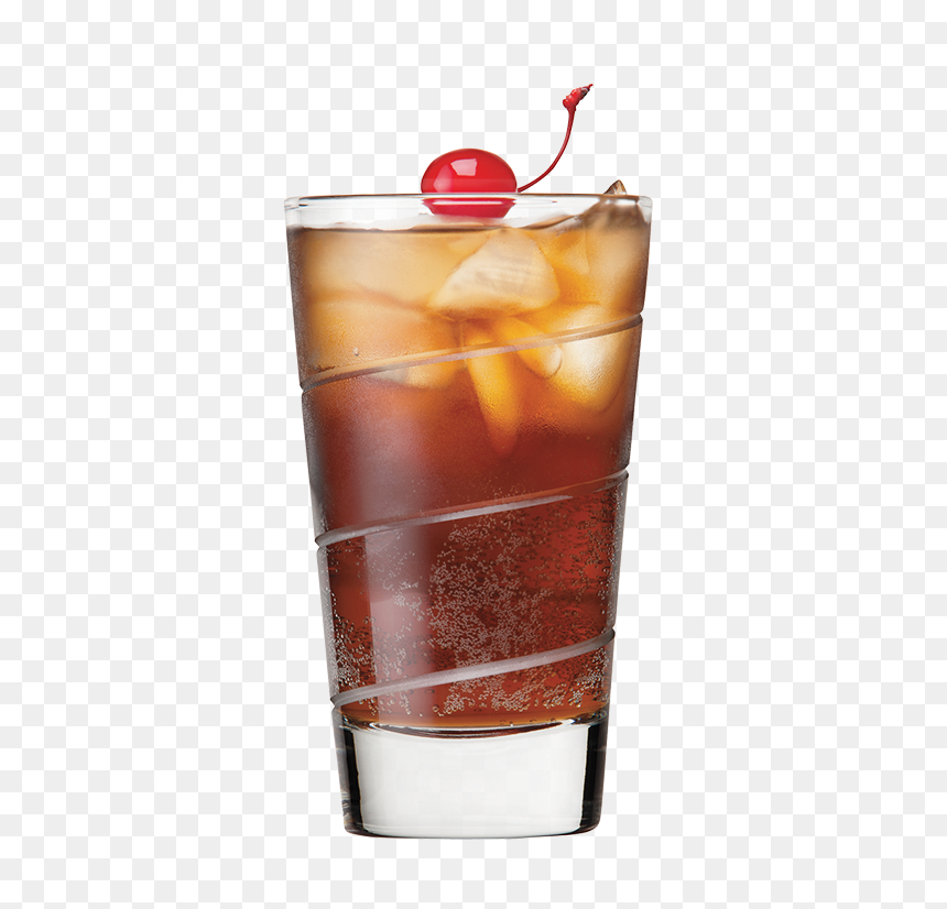 Peach Rum & Cola - Cuba Libre, HD Png Download - coke glass png