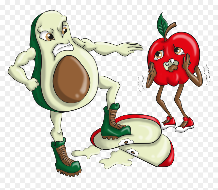 Angry Avocado For Graphic Tee - Portable Network Graphics, HD Png Download - tomato cartoon png