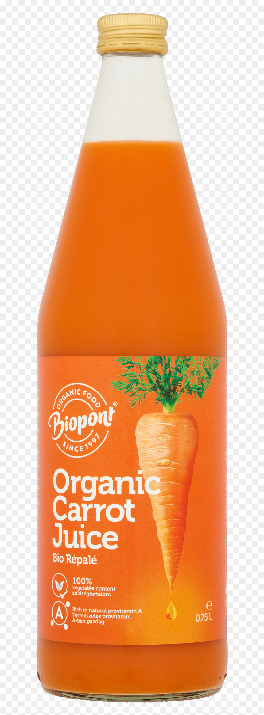 Répalé Bio 750 Ml - Biopont Répalé, HD Png Download - carrot juice png