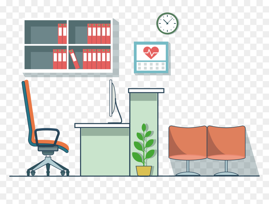 Table Chair Office - Clip Art, HD Png Download - table and chair png