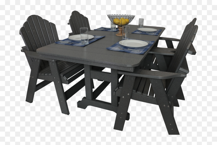 Slate Dining Set With Patio Arm Chairs, HD Png Download - chairs png images