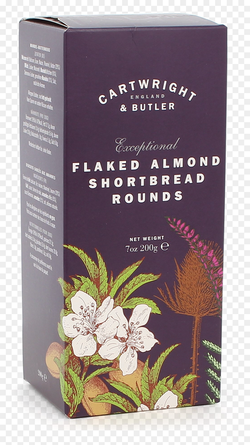 Cartwright & Butler Flaked Almond Shortbread Rounds, HD Png Download - single almond png