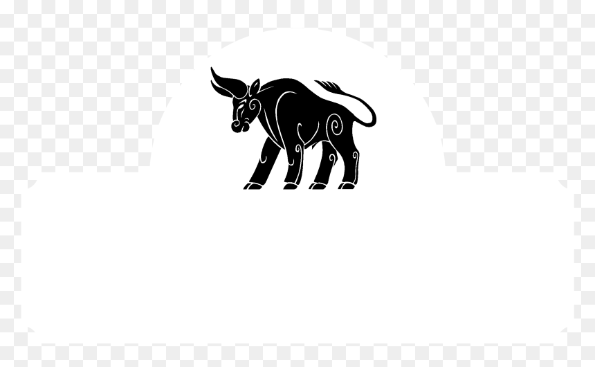 Black Bull Pub Logo Black And White - Tribal Bull, HD Png Download - indian bull png