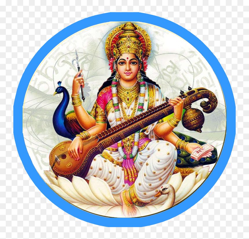 Full Hd Sarswati Maa, HD Png Download - lord lakshmi devi png