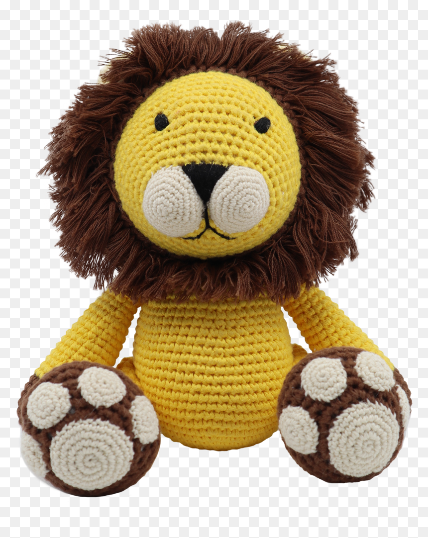 Lion - Med Sitting - Stuffed Toy, HD Png Download - lion sitting png