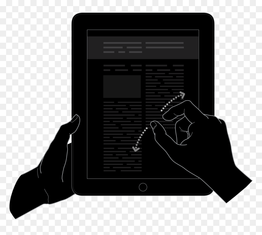 Mobile Device, HD Png Download - tablet in hand png