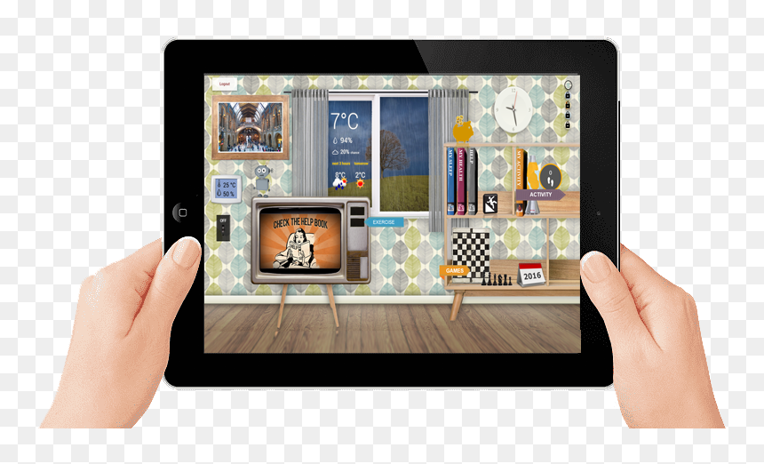 Tab With Hand Png, Transparent Png - tablet in hand png