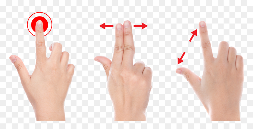 Tablet Accessibility Menu - Hand Png Gesture, Transparent Png - tablet in hand png
