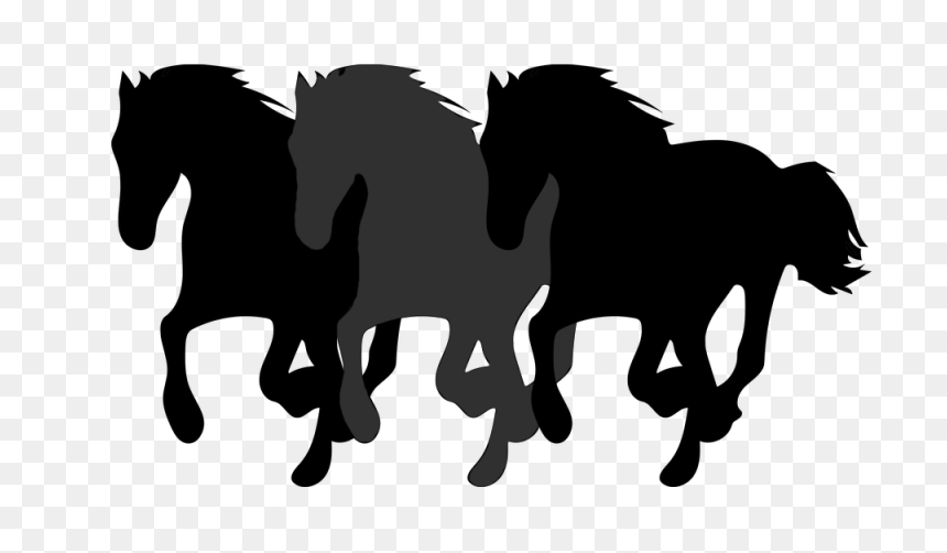 Running Horse Silhouette Png, Transparent Png - horse png hd
