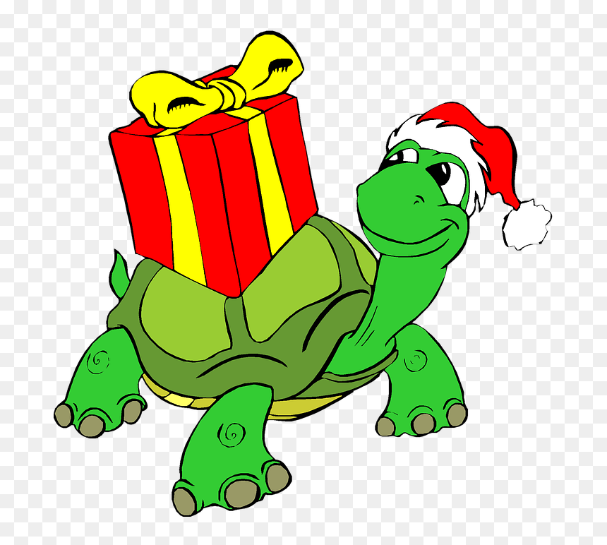 Christmas Turtle Clipart, HD Png Download - tortoise clipart png