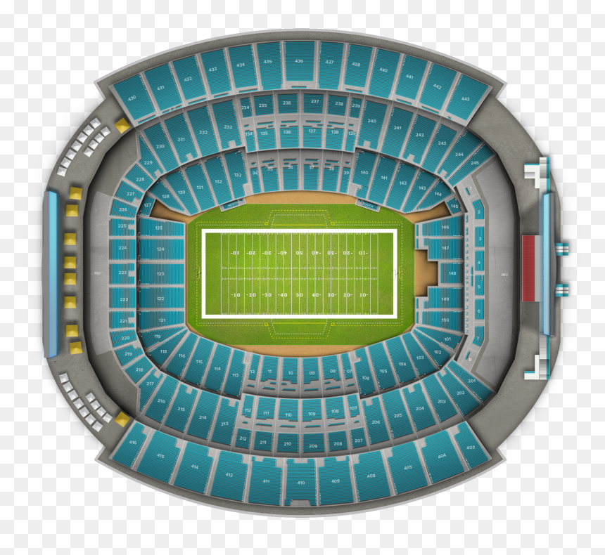 Buffalo Bills At Jacksonville Jaguars At Tiaa Bank - Tiaa Bank Field Map, HD Png Download - jacksonville jaguars png