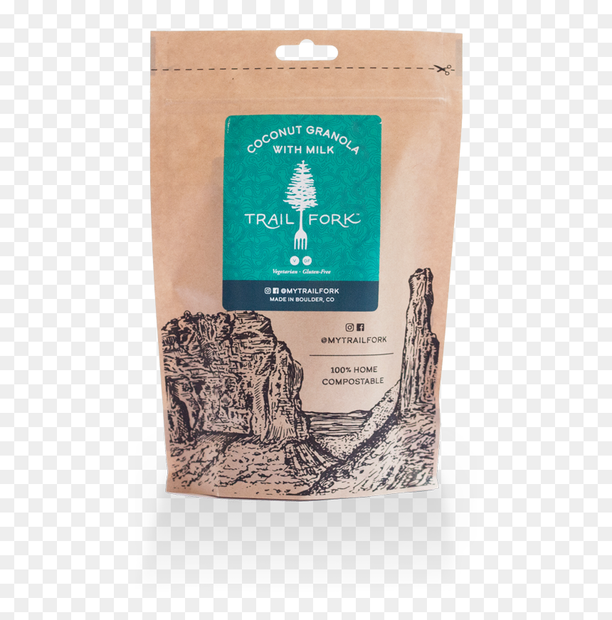 Front Label For Trailfork Coconut Almond Granola Vegan - Single-origin Coffee, HD Png Download - single almond png