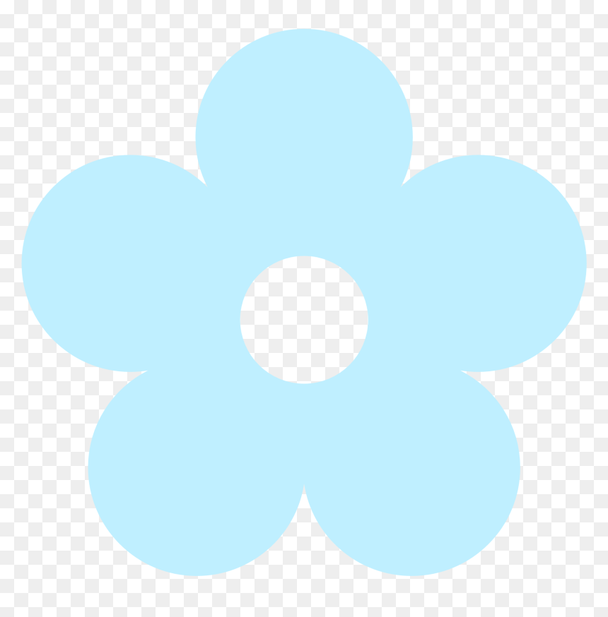 Lighting Clipart Blue - Light Blue Graphic Flower Png, Transparent Png - colour light png