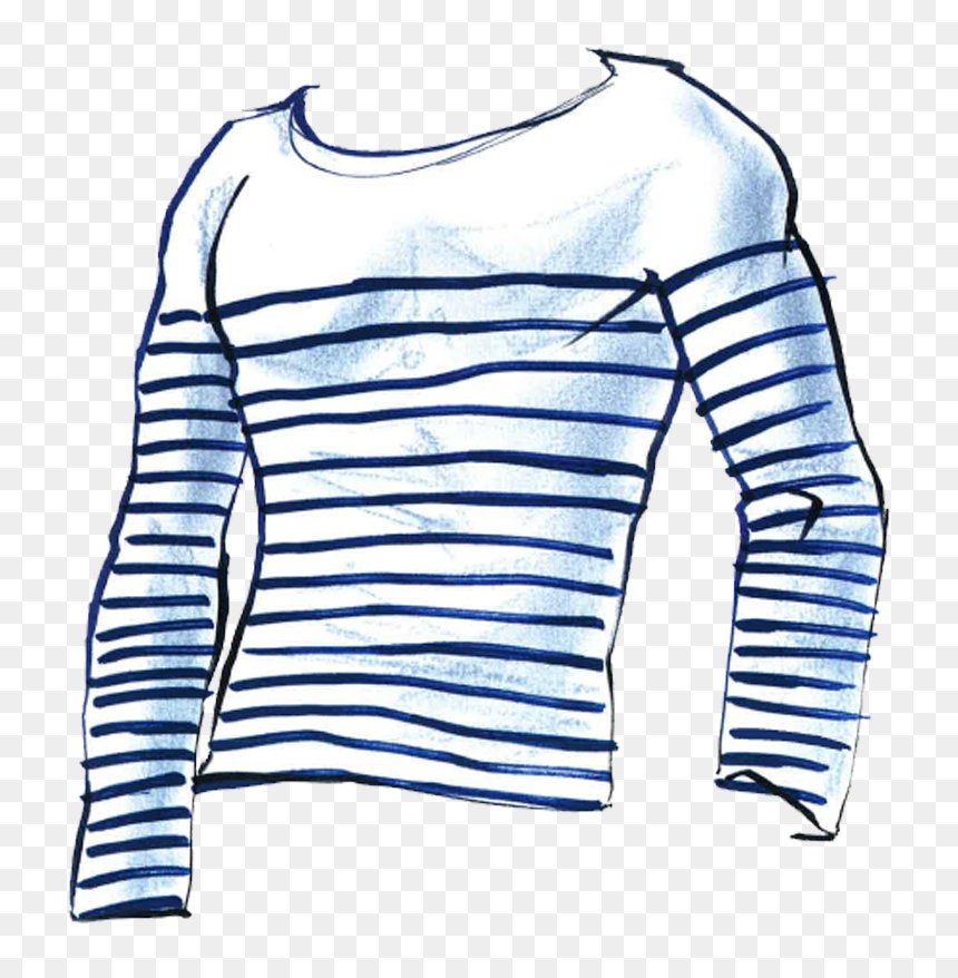 La Marinière White Blue Striped Tee Sweater Tricot - Jean Paul Gaultier Mariniere, HD Png Download - ashley benson png pack
