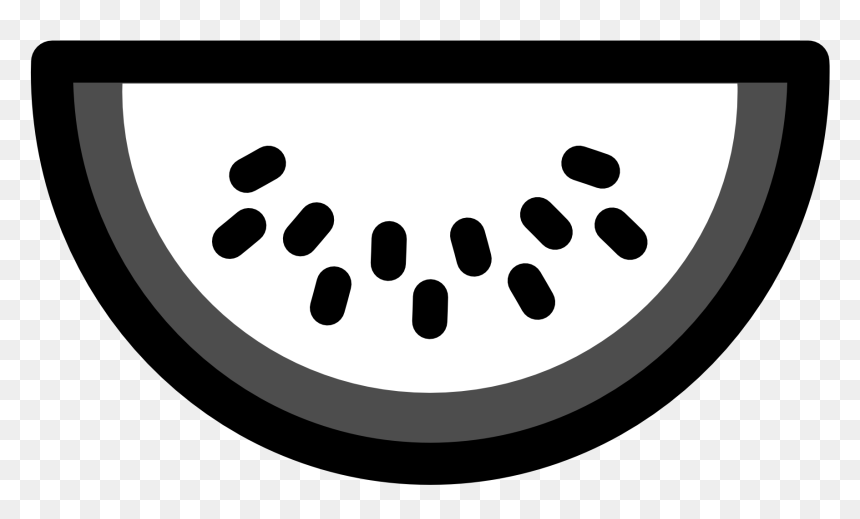 Black And White Pictures Of Food - Watermelon Clip Art, HD Png Download - black and white food icon png
