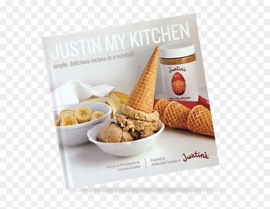 Justins-cookbook - Justin's Honey Peanut Butter, HD Png Download - single almond png