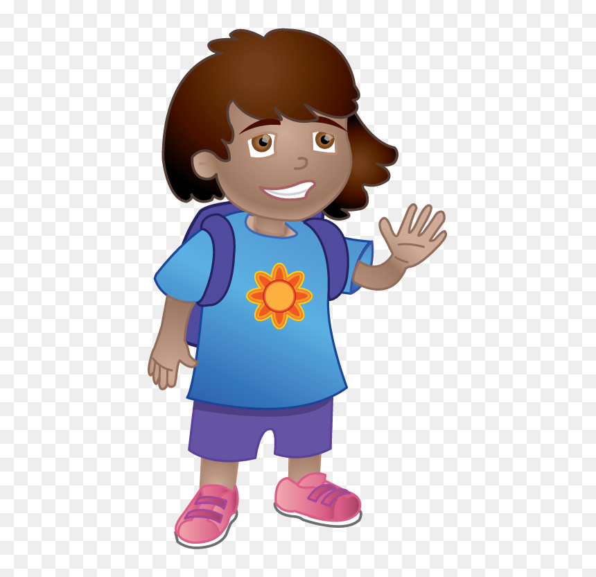 People » Education » Girl Ready For School Png Black - Clip Art, Transparent Png - education girl png