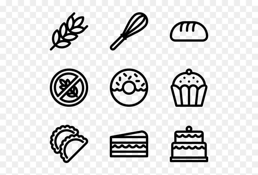 Travel And Tourism Icons, HD Png Download - black and white food icon png