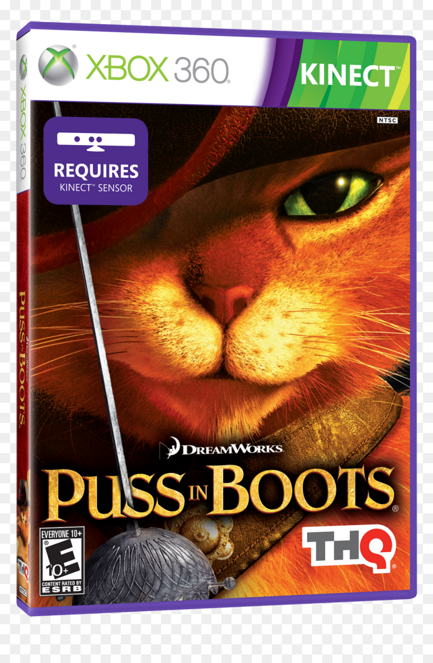 Kinect Puss In Boots Xbox 360, HD Png Download - ashley benson png pack