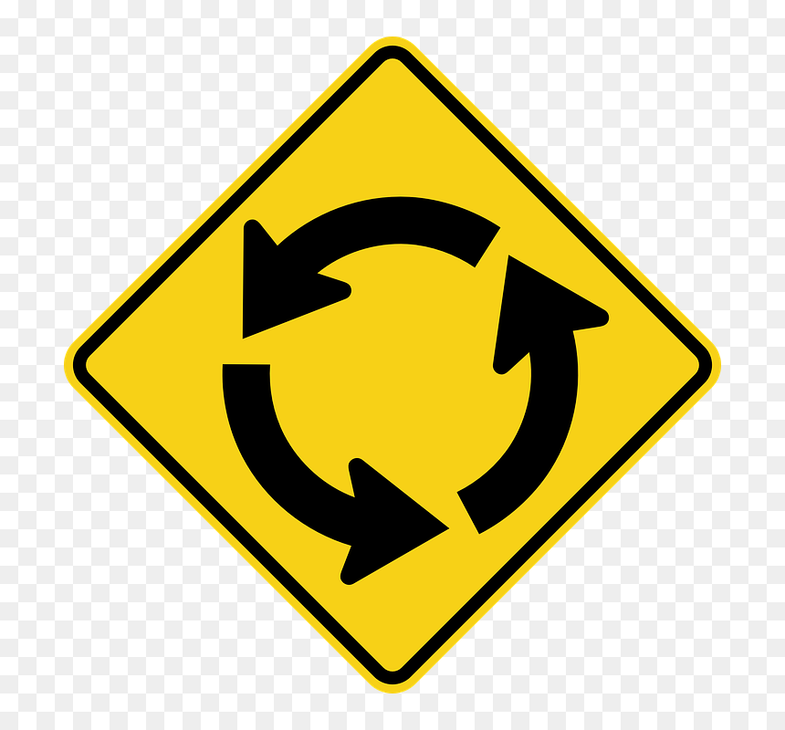 Roundabout Sign, HD Png Download - rupee vector png