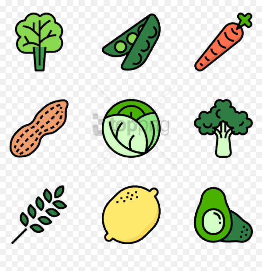 Free Png Vegetable Icon Png Image With Transparent - Vegetables Icon Vector Png, Png Download - cartoon icon png