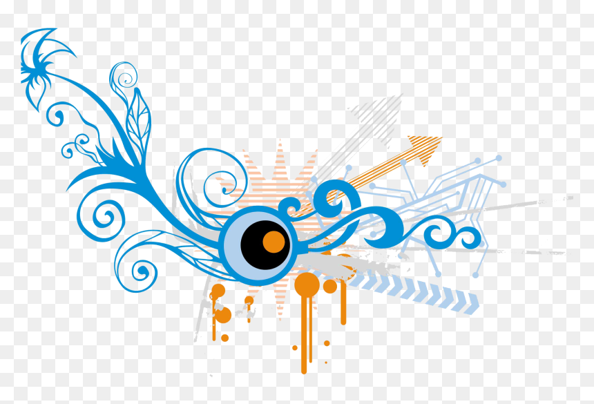 Graphic Design, HD Png Download - blue flower vector png