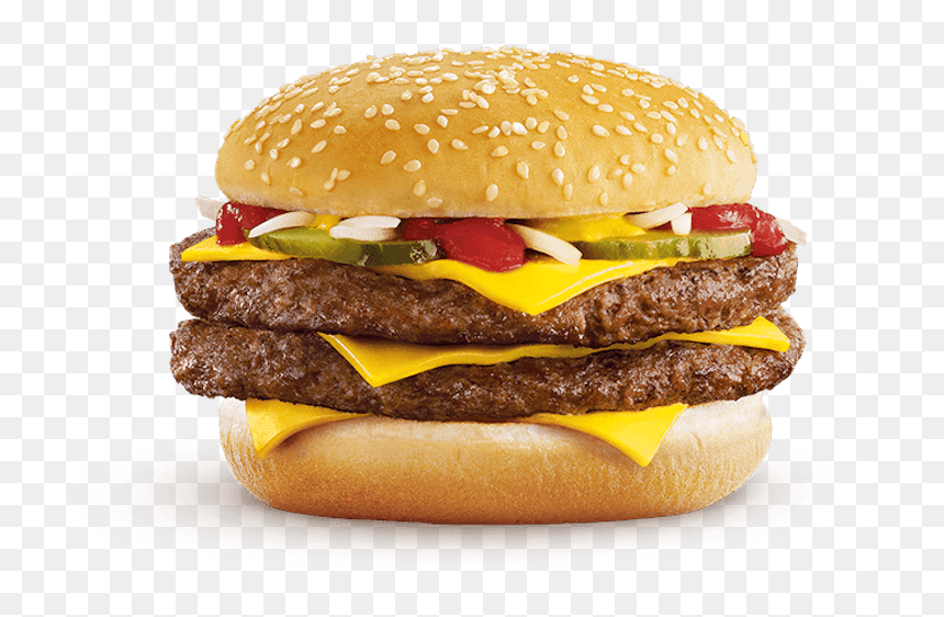 Double Quarter Pounder Png, Transparent Png - mcdonalds burger png
