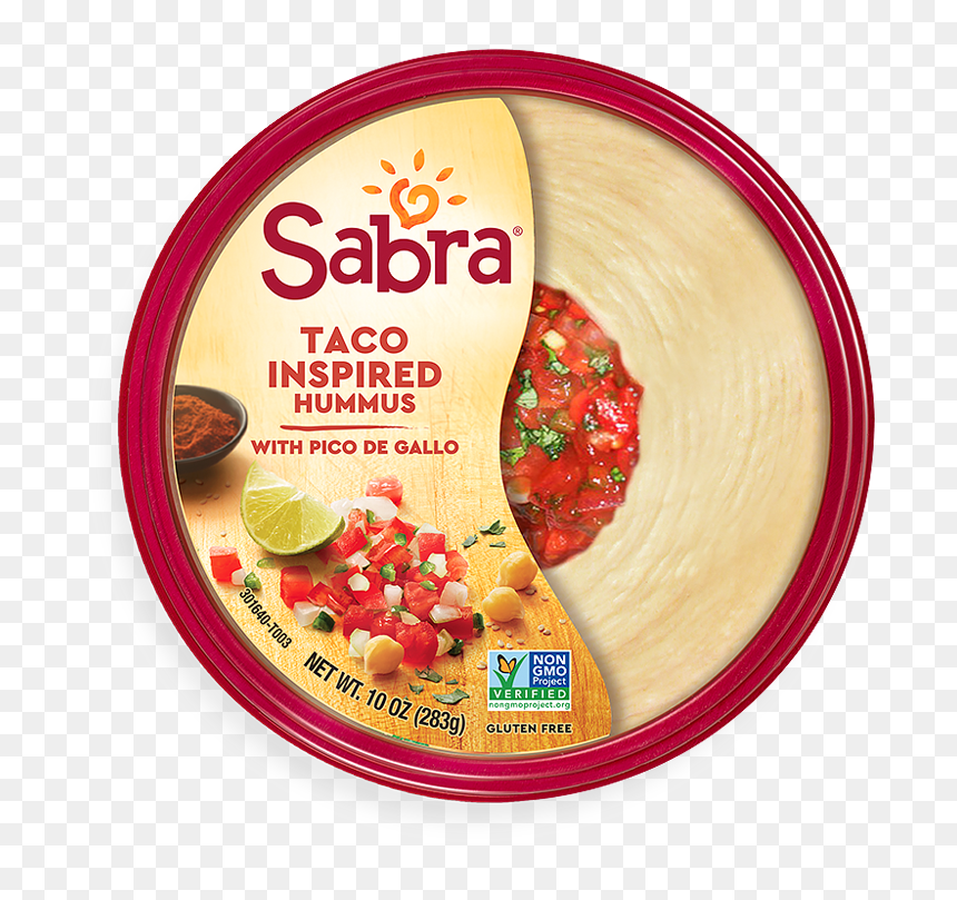 Roasted Garlic Hummus Fresh - Sabra Roasted Red Pepper Hummus, HD Png Download - mexican taco png