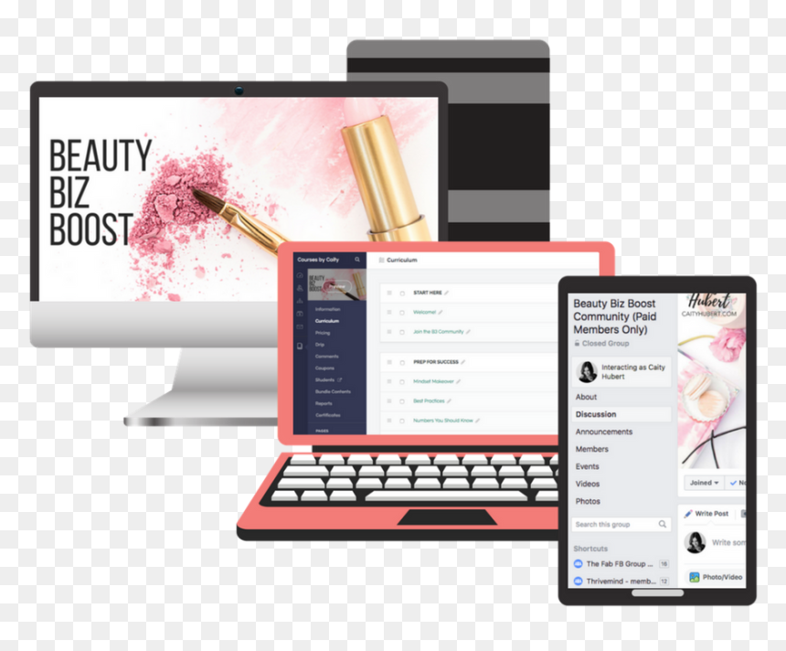 Beauty Biz Boost Computer Mockup - Personal Computer, HD Png Download - boost png