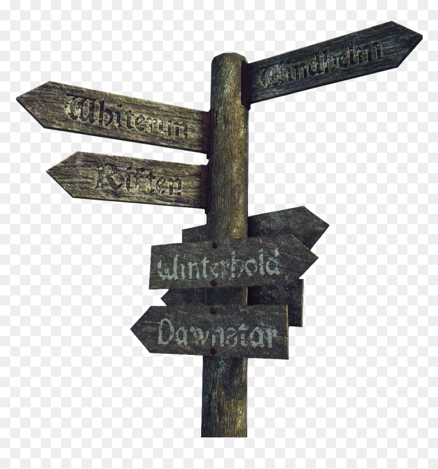 Fast Travel Sign In Witcher 3, HD Png Download - skyrim special edition logo png