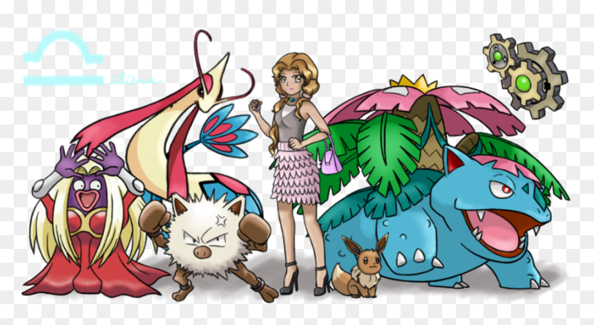 Clipart Woman Libra - Cartoon, HD Png Download - pokemon trainers png
