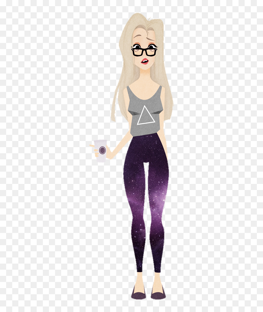 Girl~ - Cartoon, HD Png Download - imagenes png tumblr hipster