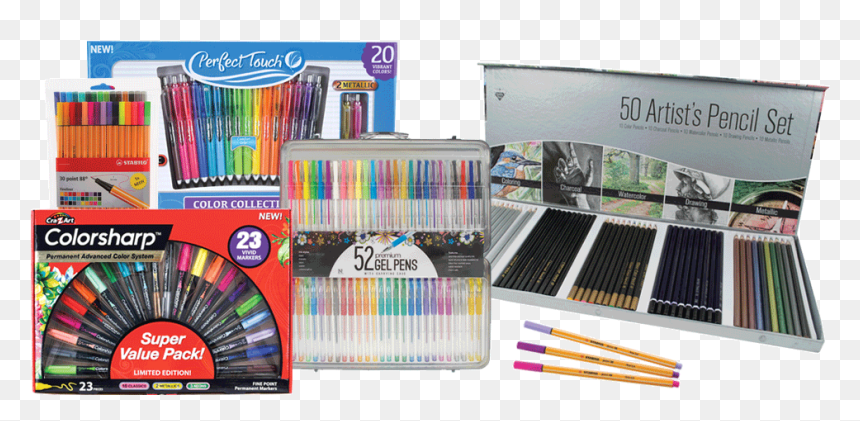 Nicole 50 Artists Pencil Set, HD Png Download - craft supplies png