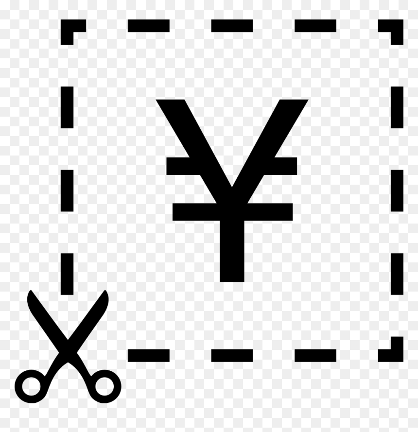 Cut Out Yen Symbol - Icono De Recortable, HD Png Download - cut out png