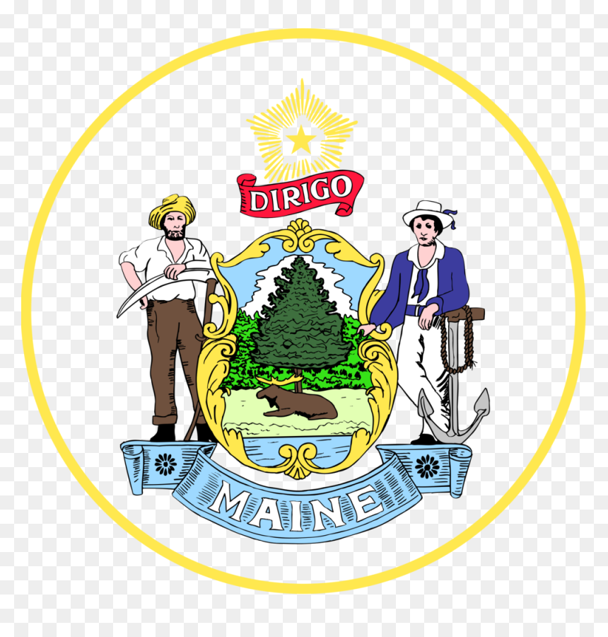 Maine, HD Png Download - california state seal png