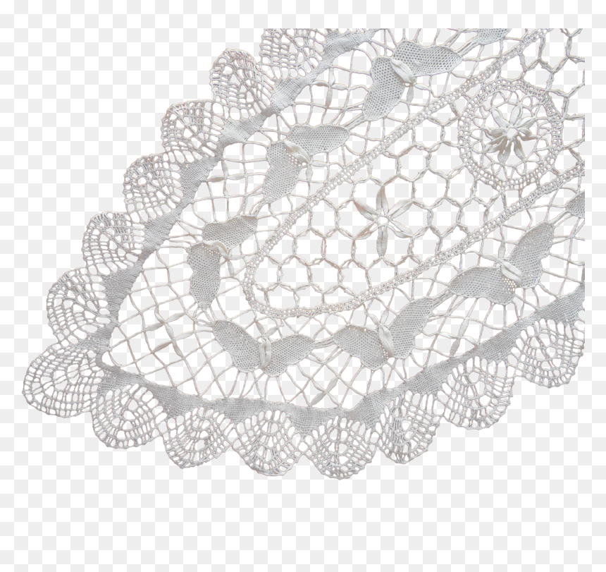 Torchon Lace Bobbin Vintage Long Pointed Centerpiece - Crochet, HD Png Download - vintage lace png