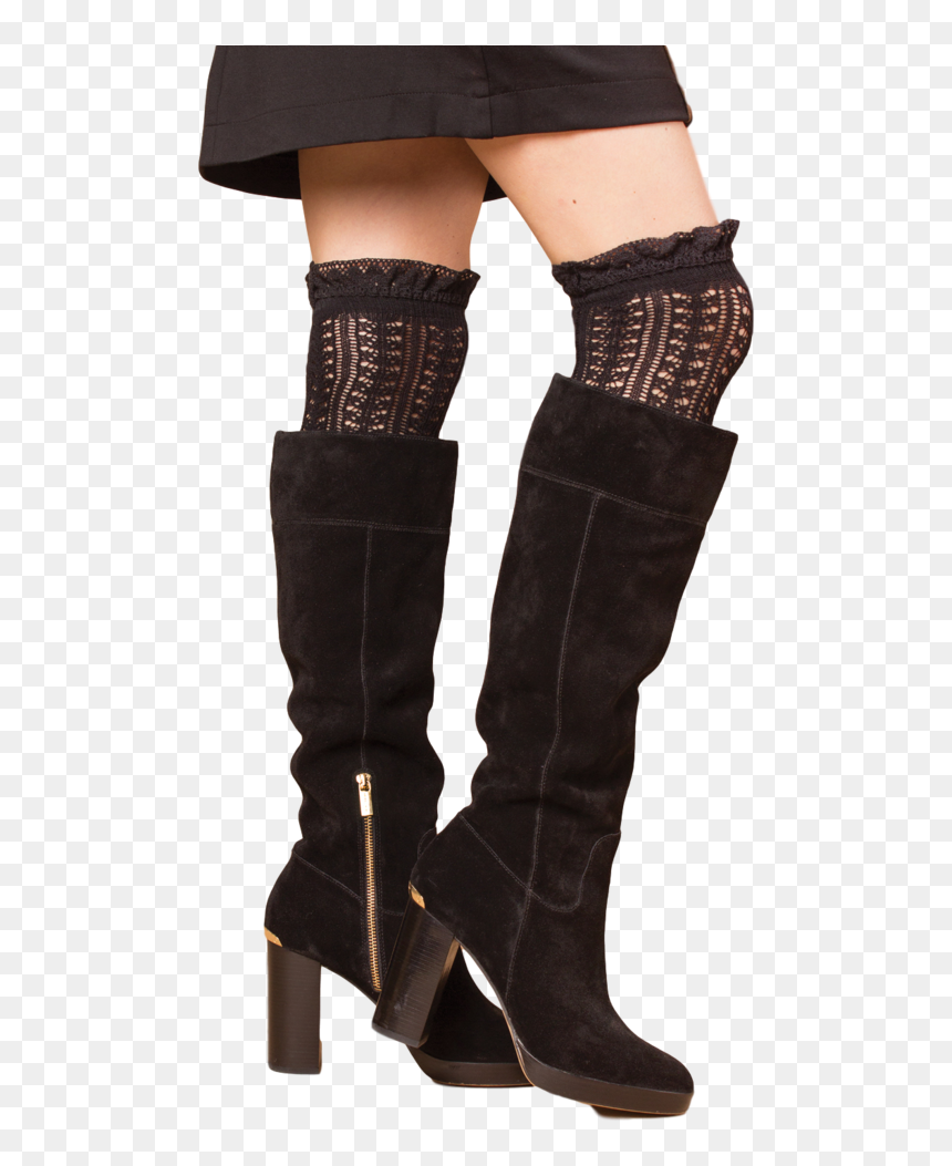 Knee-high Boot, HD Png Download - vintage lace png
