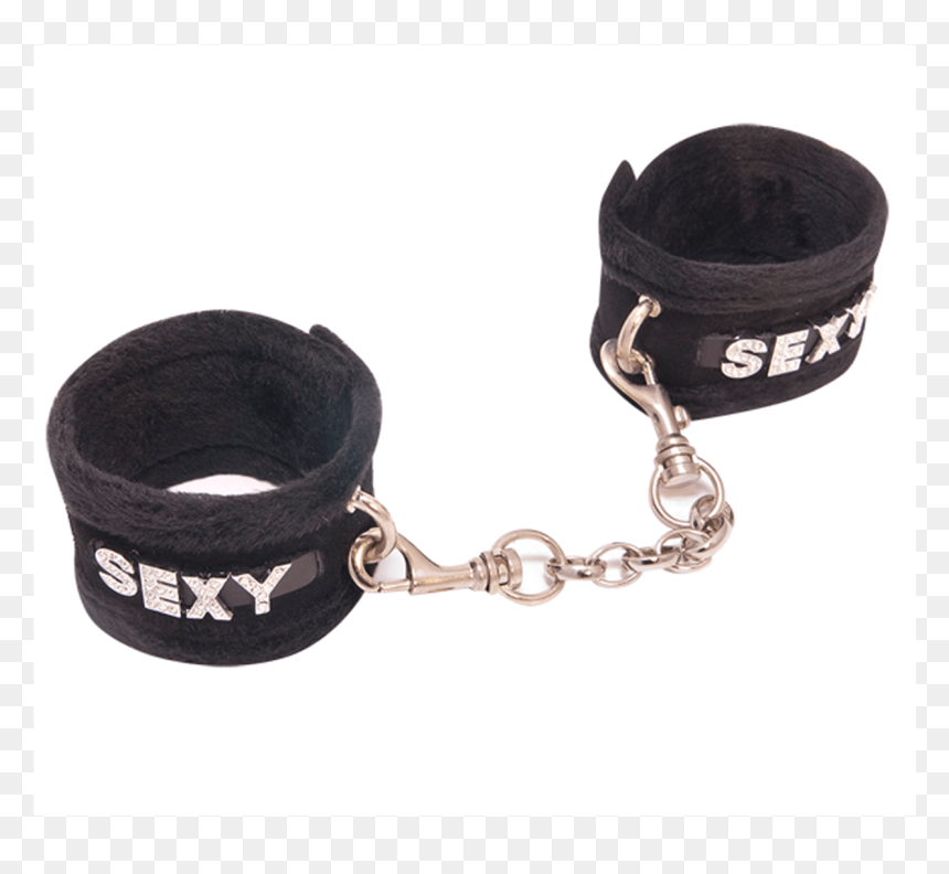 Black Sexy Diamante Wrist Cuffs - Strap, HD Png Download - sexy word png
