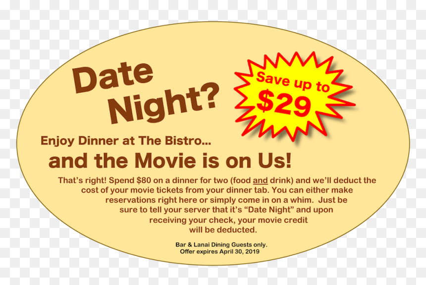 Date Night Special Offer - Circle, HD Png Download - movie credit png