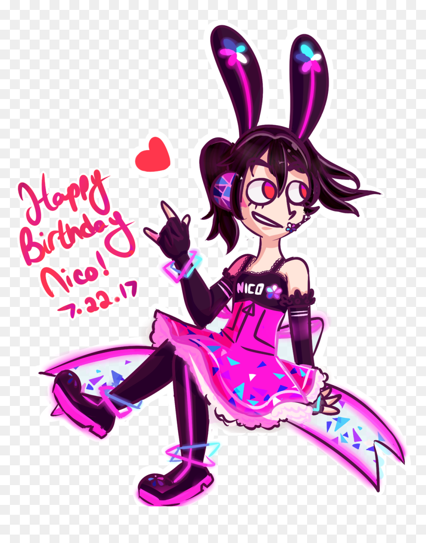 “nico Nico Nii~”
a Little Late But Hey I Gotta Post - Cartoon, HD Png Download - nico nico nii png