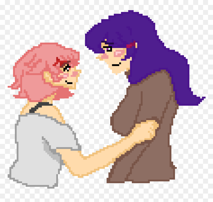 Yuri And Natsuki Ddlc Love, HD Png Download - ddlc yuri png