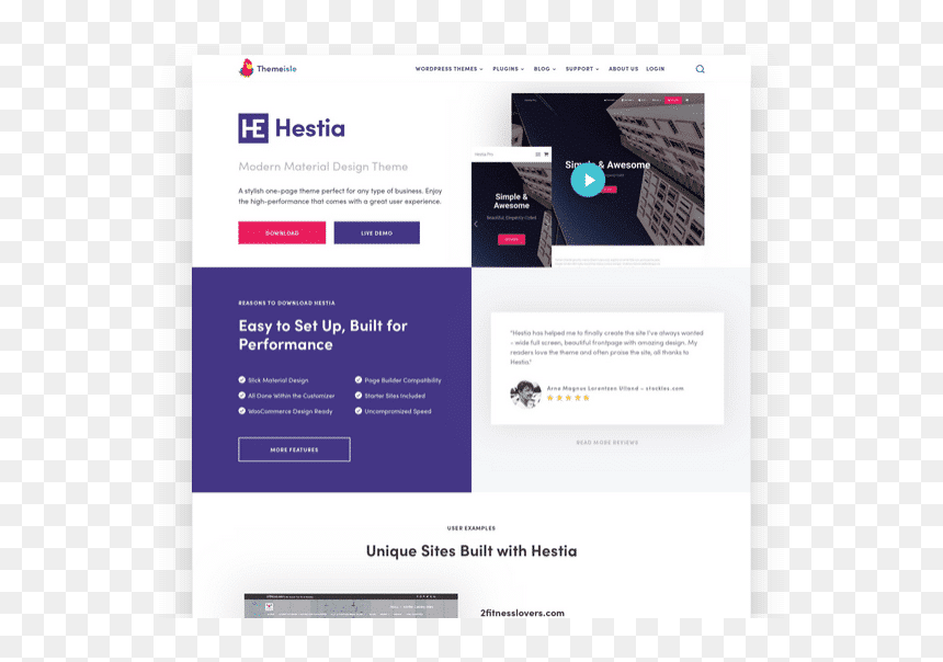 Hestia Theme - H And M Website Features, HD Png Download - hestia png