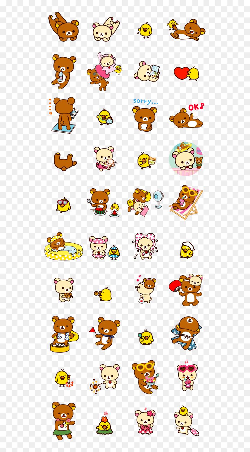 Stickers De Bambi, HD Png Download - rilakkuma face png
