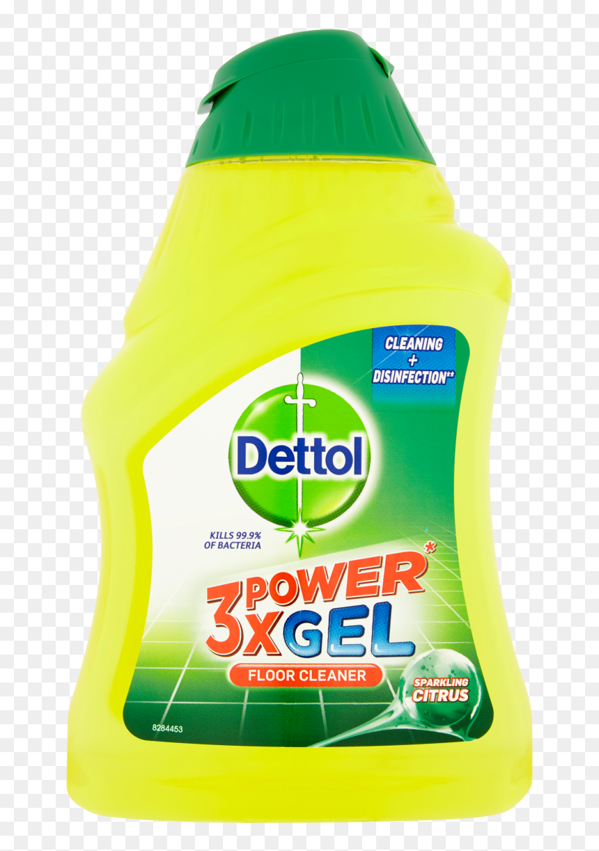 Dettol 3x Power Floor Gel Sparkling Citrus - Dettol, HD Png Download - cleaning products png