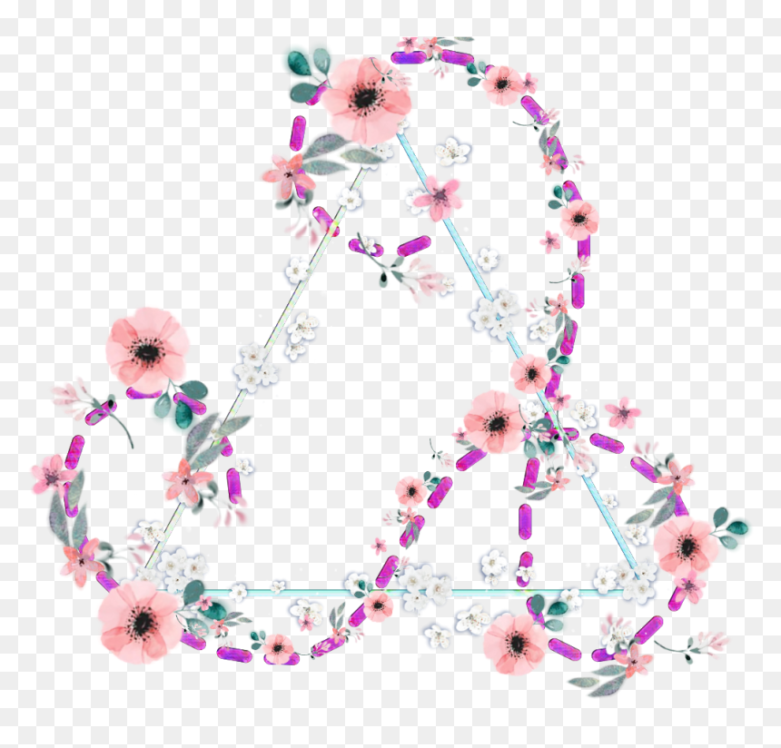 #flower
marco Flores
marco Triangulo
flores 
marco - Floral Design, HD Png Download - marco de flores png