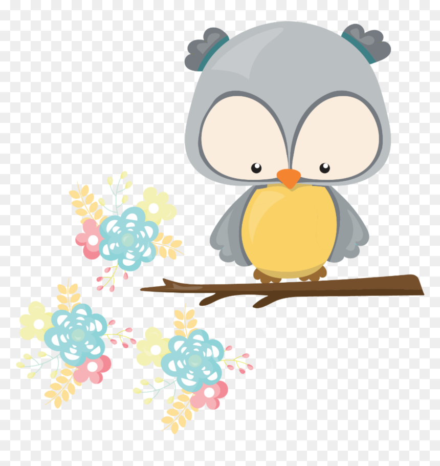 #buho #kawaii #cute #flores #buho-celeste - Imagenes De Buho Kawaii, HD Png Download - buho png