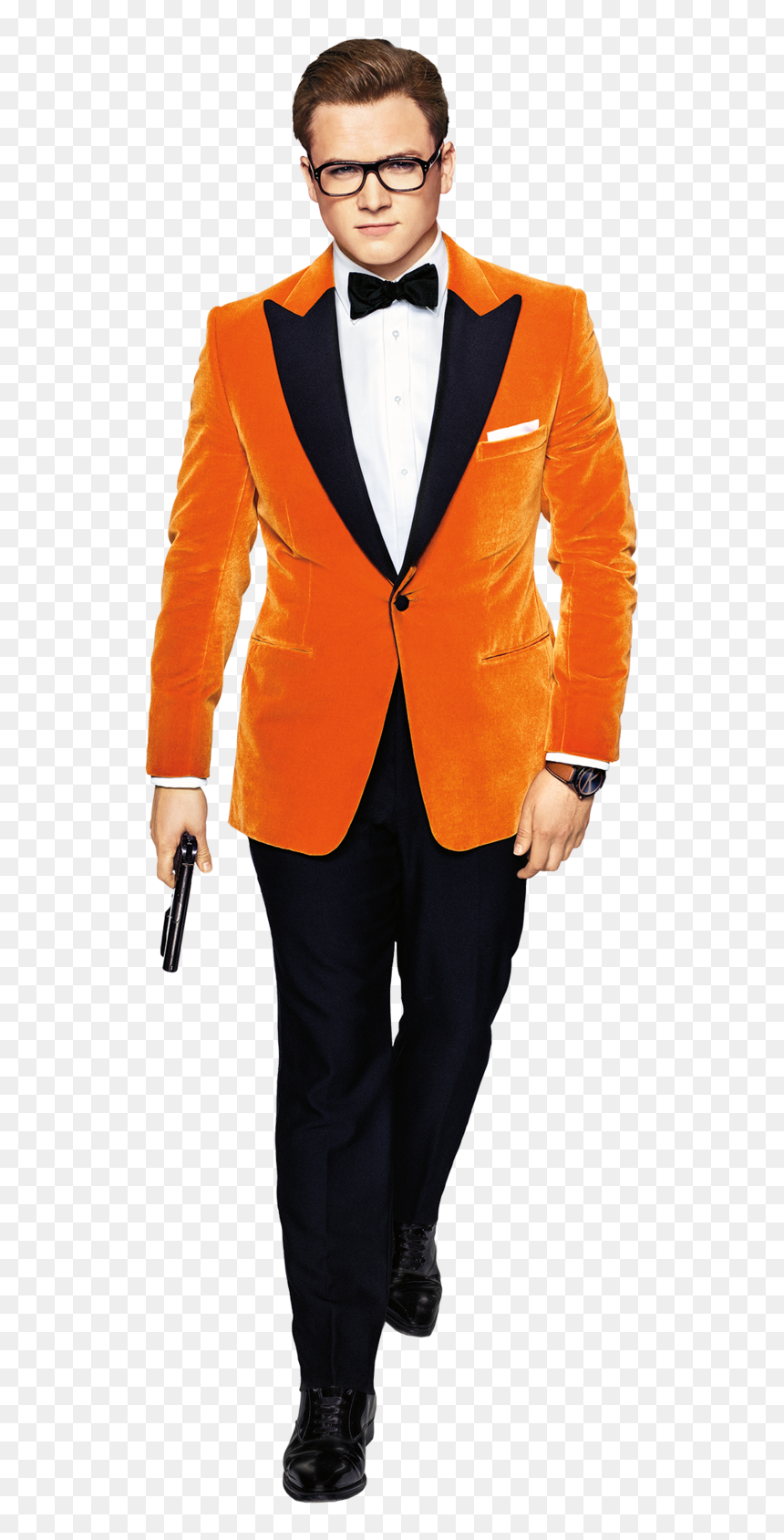 Kingsman Eggsy Orange Suit, HD Png Download - kingsman logo png
