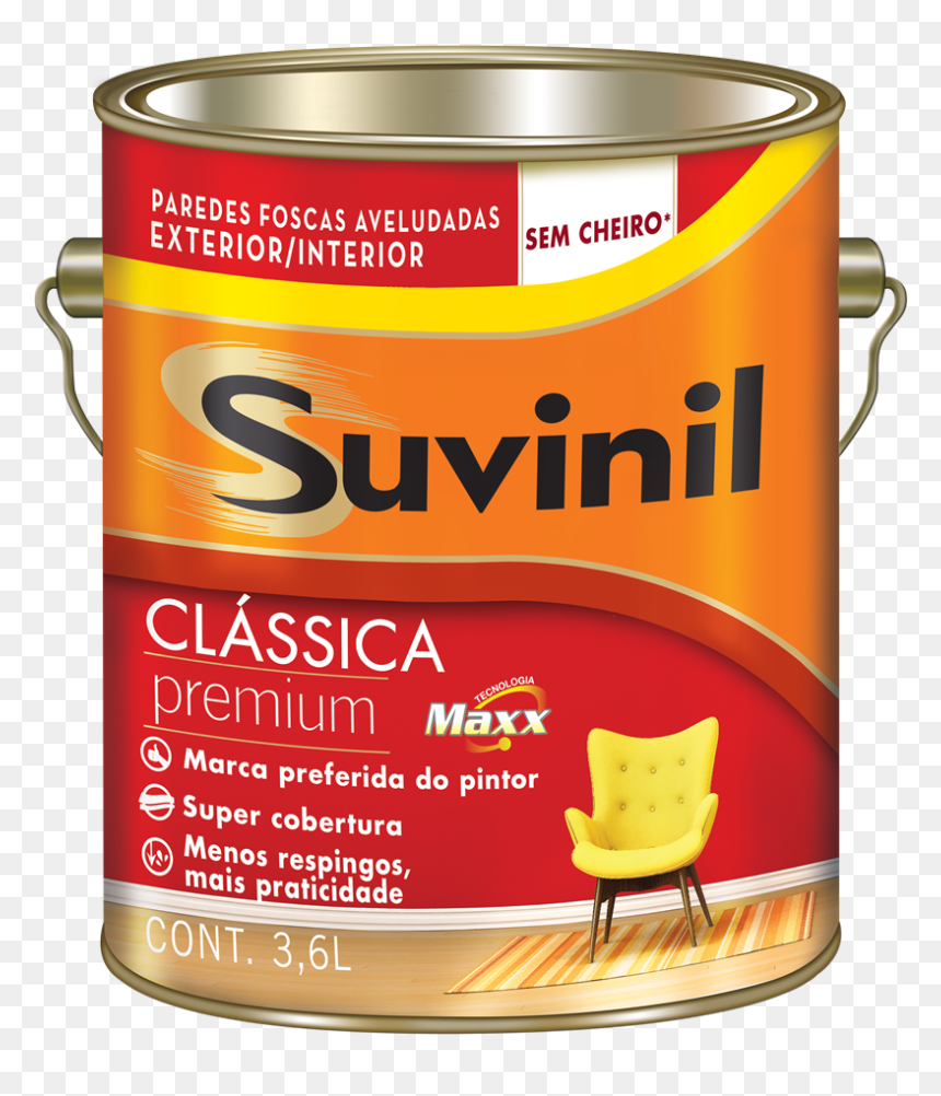 Tintas Suvinil Png » Png Image - Tinta Látex Fosco A Clássica Maxx Premium Marfim 3, Transparent Png - tinta png